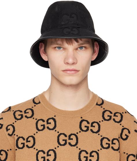 black gucci fisherman hat|who made Gucci bucket hat.